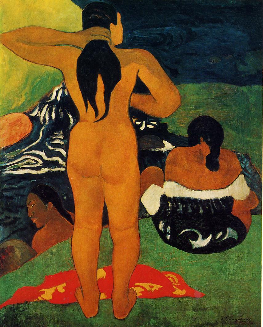 Tahitian Women Bathing - Paul Gauguin Painting